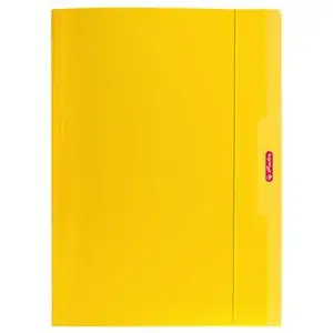 Folder A4 with elastic band HERLITZ Color Blocking 174042 — yellow