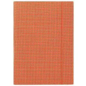 Document folder Donau A4 with elastic band, squared pattern, orange