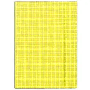 Folder with Elastic Band Donau A4, squared/graph paper pattern, yellow