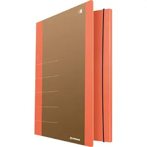 Folder with elastic Donau Life Donau, cardboard A4, 500 gsm, 3 flaps, orange