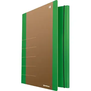 Folder with elastic band Donau Life Donau, cardboard A4 500 gsm 3-flap green