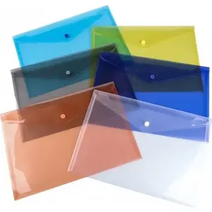 Envelope folder No name A4 PP 235×328×0.18 mm with snap closure, assorted colors