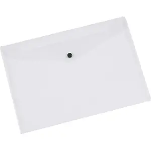 Document folder Q-Connect snap closure, PP A3, 172 µm, transparent