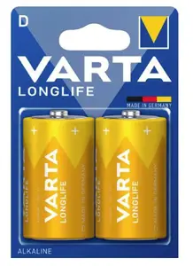 Varta LR20/D Longlife Alkaline batteries, pack of 2 (MN1300/4120)