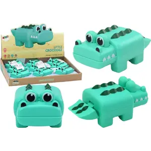 Игрушка для ванны LEANToys Заводной Крокодильчик зелёный — водная заводная игрушка
