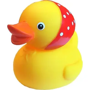 Уточка для купания с платочком hencz toys модель 500834 — игрушка для ванны для малышей