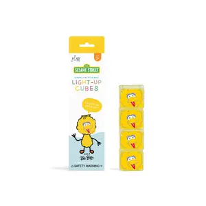 Vannas bloki Glo Pals glo Big Bird gaismojoši kubi dzelteni — vannas rotaļlieta, no 3+, ar bateriju apgaismojumu