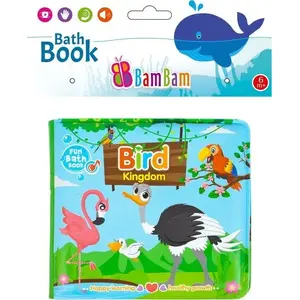 Bath book Bambam KSIAZECZKA DO KAPIELI PTAKI (children's waterproof bath toy, soft pages)