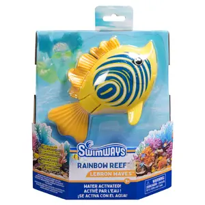 Swim Ways Rainbow Reef Fish Игрушка для плавания для детей сине-желтая с батарейками