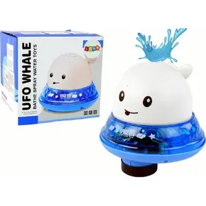 Игрушка-кашалот для ванной с распылением воды и подставкой LEANToys 15958 — белая