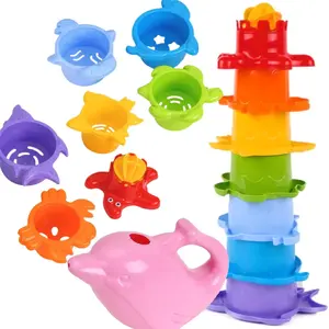 Bath stacking cups Technok 6962 – children's bath toy set, pyramid stacking cups