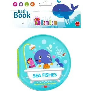 Книжка для купания Bambam A507 — водонепроницаемая книжка с морскими животными