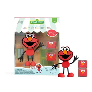Vannas rotaļlieta Glo Pals Elmo Pal — figūriņa ar gaismas efektiem, 3+ gadi, sarkanā