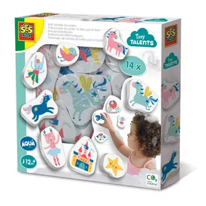 Bath sticker set SES Tiny Talents — fairytale characters, cardboard, for ages 1–4, multicolour