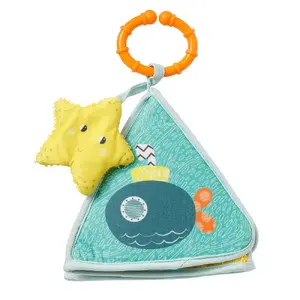 Bath book FEHN Submarine fabric baby bath book with integrated teether, mint, from 0 months