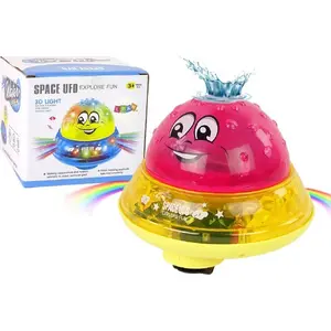 Надувной водный мяч LEANToys Piłka Wodna UFO с подсветкой и музыкой, розовый