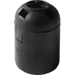 Thermoplastic E27 Lamp Holder ORNO LH/E27-1/B, black