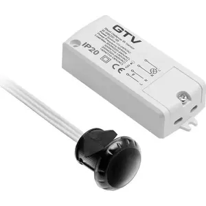 Touchless Two-Stage Light Switch GTV AE-WBEZDC-10S, max 500W, AC 220–240V, 50/60Hz, IP20, black