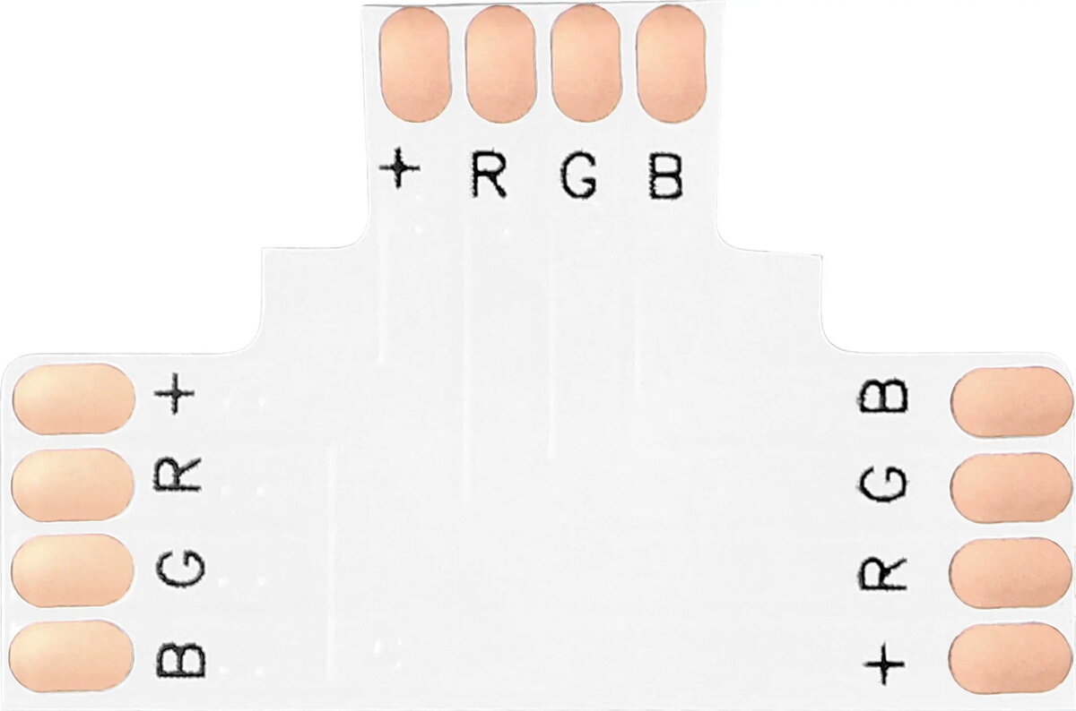 LED RGB T‑savienotājs 10 mm LED