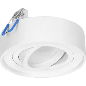 Dekoratīva rāmja ORNO SORMUS R OR-OD-6169/W, MR16/GU10 max 50W, regulējama, apaļa, balta