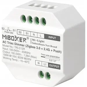 LED lighting controller MiBoxer TRI-C1ZR ZigBee 2.4GHz — smart RGB/RGBW control module
