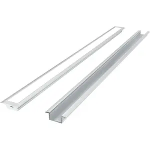LED profile kit 2 m with built-in anodized housing, white diffuser and end caps — V-tac 203679