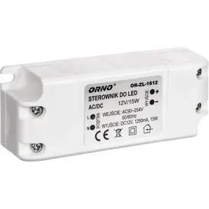 Power Supply ORNO LED 12V DC 15W 1.25A IP20 (OR-ZL-1612)