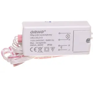 Touchless Wall Switch ORNO OR-CR-213 5A 800W 110–240V AC, single-channel motion-activated switch