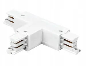 Connector T 3-phase left for LUMICANTO by led line — white, with power feed option (MPN 210677)