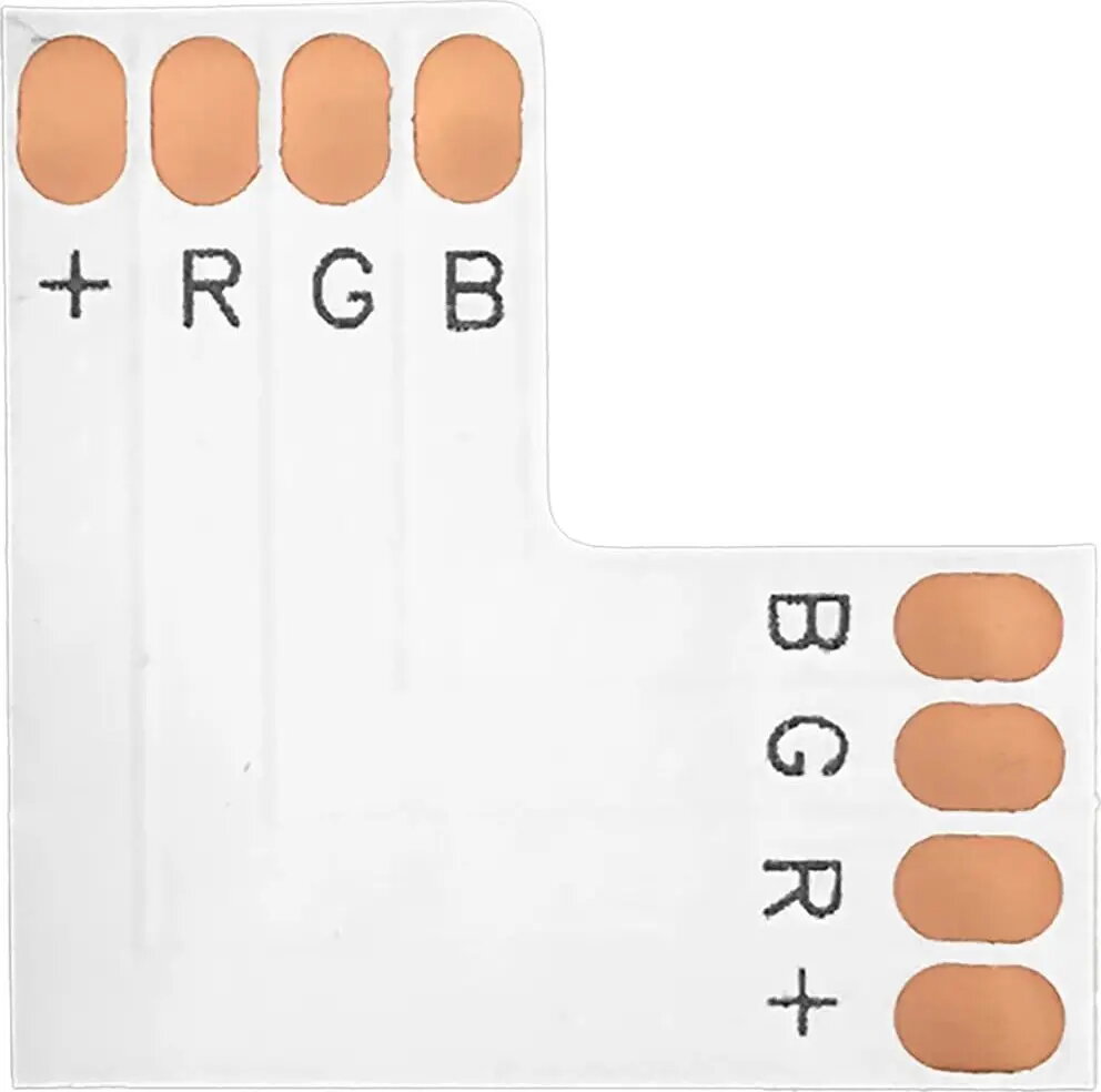 LED RGB 10 mm leņķveida savienotājs