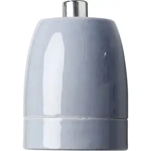 Porcelāna lampas pamatne P7 E27 gaiši pelēka — nielsen_light keramikas ligzda