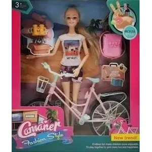Barbie lelles komplekts ar velosipēdu — BARBIE Lalka zestaw z rowerem