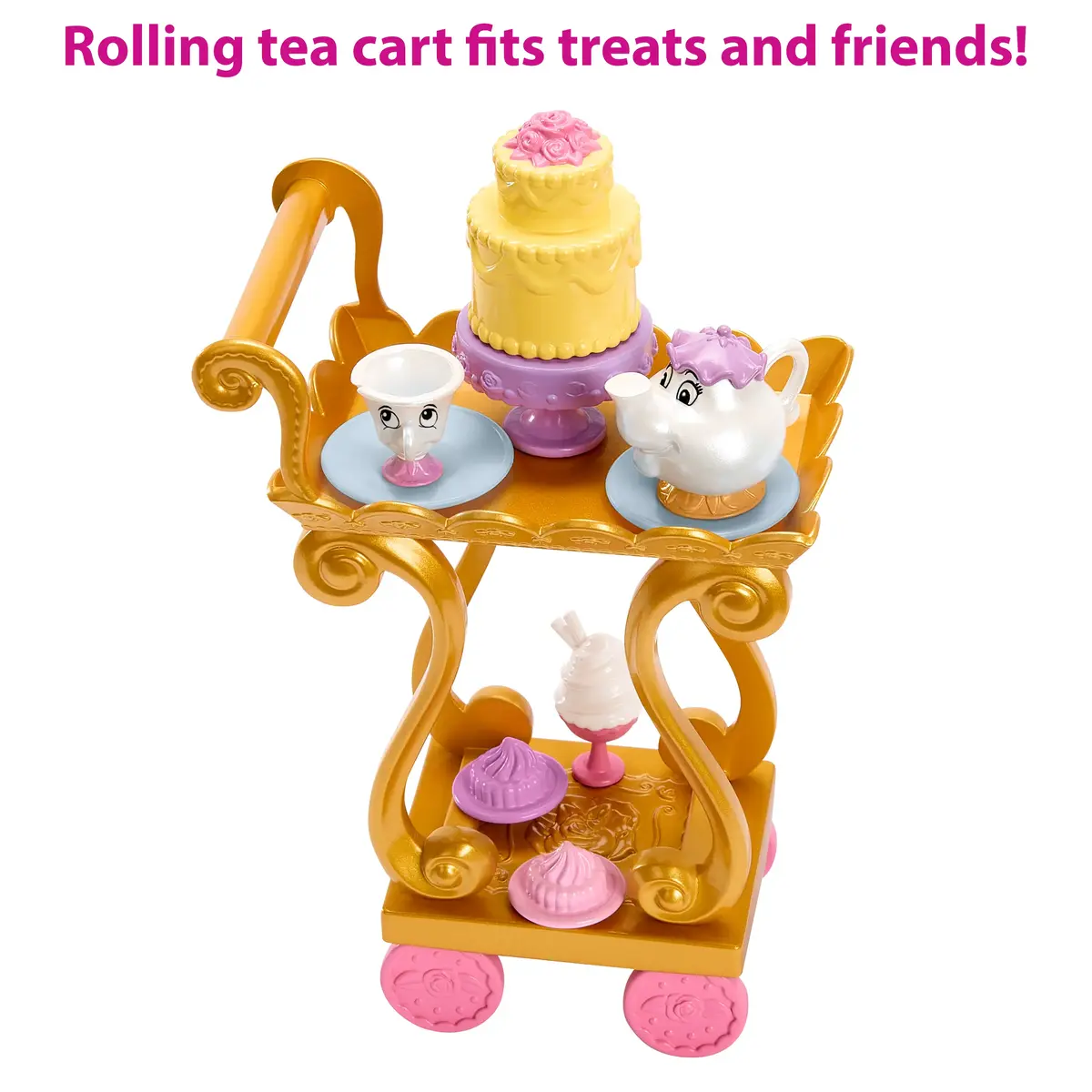 MATTEL Disney Princess Belle's Tea Time Cart — чайная тележка Photo 3