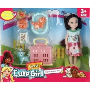 Lelle Mega Creative Lalka 14 cm, rotaļlietu lelle bērniem, dzīvnieku tēmas tērpos (assortiments)