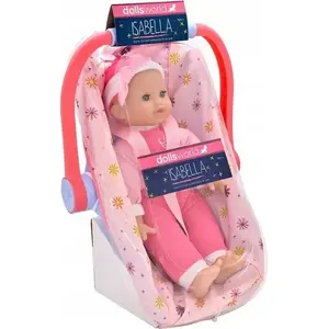 Dolls World doll Isabella with baby carrier, 30 cm, brand Dolls World