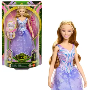 Mattel Universal Pictures’ Wicked: For Good singing Glinda Doll, Movie-Inspired Outfit, Sings “For Good”