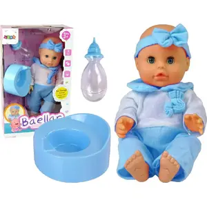Lelle LEANToys 30 cm zilā pidžamā ar pudelīti un podiņu, modelis 10065-uniw