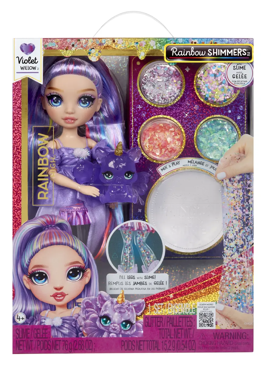 MGA Rainbow High Rainbow Shimmers with Slime — Violet doll Photo 2