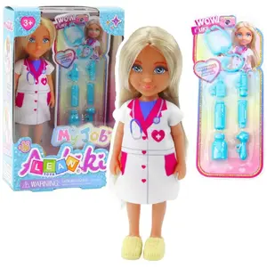 Leļļu komplekts ārsts LEANToys Ankiki ar medicīnas aksesuāriem — mini lelle