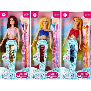 Lelle Mega Creative Lalka Syrenka 31 cm, izmēri 15x34x6 cm, modelis MC MIX3