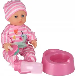 Lelle Mega Creative Lalka Bobas 17 cm – bērnu mīkstais lelle, iesaiņojums 18×18×9 cm