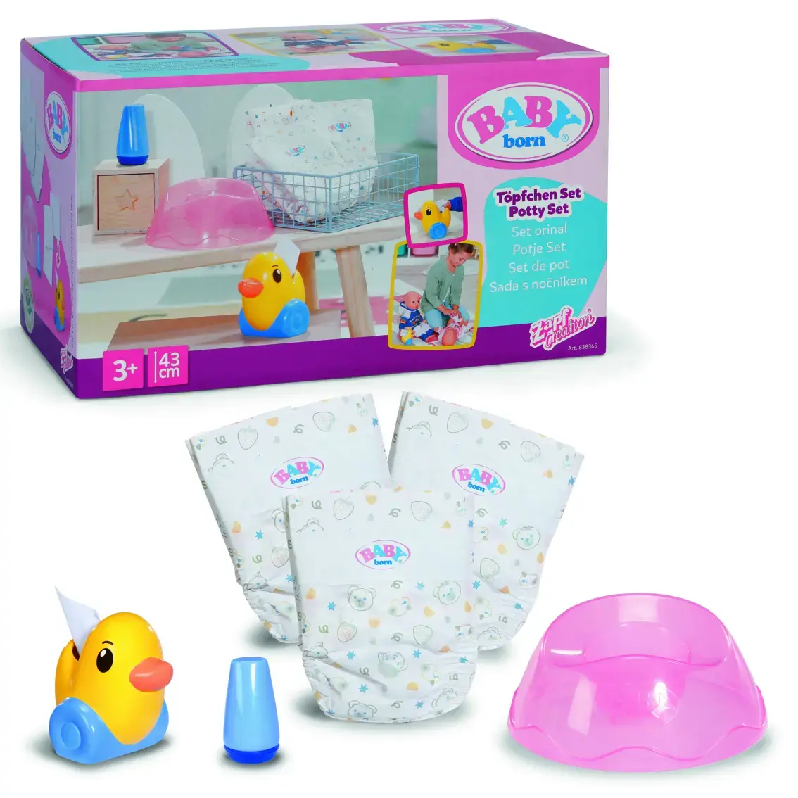 ZAPF BABY born Potty Set — podiņš lellēm Photo 8
