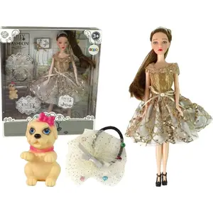 Lelle LEANToys Emily ar suni — bērnu lelle ar gariem matiem, modelis 13901