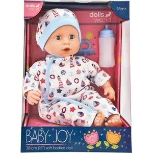 Dolls World Baby Joy doll 38 cm with white outfit - Dolls World