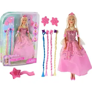 Leļļu aksesuāru komplekts LEANToys Lucy Rozā princese — matu aksesuāri leļlai, modelis 14773