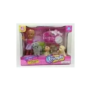 Anlily Lalka pieski doll - plush toy dog set, children's role-play accessory