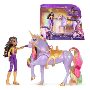 Modeļu lelle Usorteret Unicorn Academy Sophia & Light Magic Wildstar ar varavīksnes apgaismojumu, LR44, 241 mm