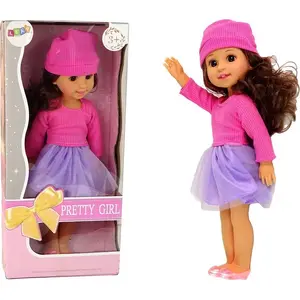 Rotaļu lelle bērniem LEANToys modelis 15991 ar brūniem matiem — spēļu lelle