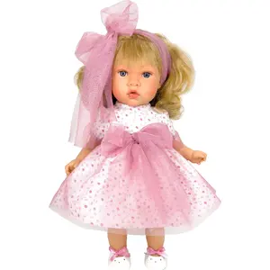 Leļļa Nines Susette 45 cm ar rozā kleitu, modelis 45128, Nines