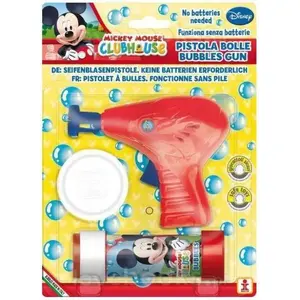 Pūšamo ziepju burbuļu ierocis DULCOP Mickey 235024 — rokas putotājs, darbināms ar baterijām